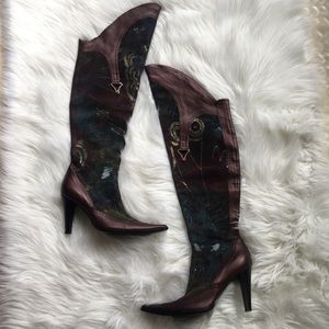 Marino Fabiani Leather Knee High Heeled Boots